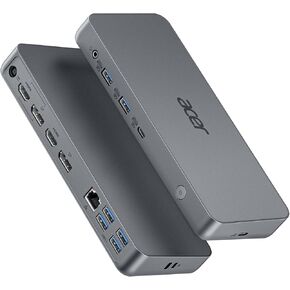 Acer Docking Station,14-in-1 Triple Display USB C Docking Station, 3 Monitors with 4K HDMI 2.0, DisplayPort 1.4, 10 Gbps USB-C and 5 Gbps USB-A Data, 1 Gbps Ethernet, Audio, 60W Charging for Laptop