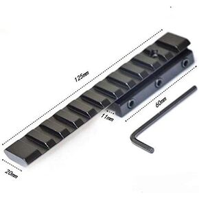 Extension Rail Mount Rail Adapter from 11mm to 20-21mm