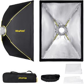 Quick Set-up Softbox Beehive Honeycomb Grid Strip Softbox 70x100cm / 28" X 40", Double Inner Soft Cloth and Carry Bag, Portable Folding Umbrella Softbox for Speedlight Flash Portraits Photo