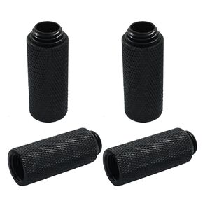 4Pcs G1/4" Male to Female External Adapter G1/4 x 20mm Male to Female Extender Fitting with O-Ring for Computer Water Cooling System (Black)
