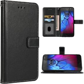Compatible with Moto G5S 5.2 Wallet Case Wrist Strap Lanyard Leather Flip Cover Card Holder Stand Cell Accessories Folio Purse Credit ID Phone Cases for Motorola MotoG5S Women Men Rose Gold