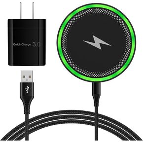 15W Samsung S25 Ultra Fast Charging Pad Wireless Charger for Samsung Galaxy S25+ S24 FE S23Ultra S22,iPhone16 15,Android Wireless Charger QC Adapter for Moto Edge2024,razr+ 2024,G Stylus/Power 5G 2024
