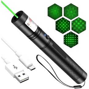 Green High Power Laser Pointer, Long Range Laser Pointer High Power Flashlight, for TV/LED/LCD Screens Tactical Flashlights Presentation Office/Outdoors/Astronomic/Construction