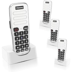 Rechargeable Intercoms Wireless for Home Room to Room 5280 Feet Range 10 Channel, Wireless Intercom System for Home Business Office, Chtoocy Handheld Communication System Expandable (4 Packs, White)