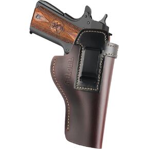 1911 IWB Leather Holster for Colt 1911 fits Springfield 1911 for Kimber 1911 & More Fit 5'' 4.25'' 4'' Barrel, (Not Fit Laser Style) - Gen 2