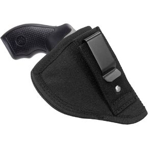 Depring IWB Tuckable Gun Holster for Concealed Carry Fits 38 J Frames LCR S&W Airweight Bodyguard Charter Arms Rossi Taurus Snub Nose 2" Revolvers Black