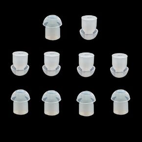 10 PCS Walkie Talkies Air Conduit Ear Tips Replacement for Cell Phone Headphones Silicone Ear Caps with Thick Mushroom Head Accessories, Walkie Talkie Elbow Conduit Soft Earbuds