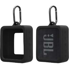 kwmobile Silicone Case Compatible with JBL Go Essential - Case Protective Mini Speaker Cover - Black