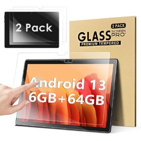 DETUOSI 2 Pack 10.1 inch Screen Protector for ‎ECOPAD THTH-K12C 10.1 inch Android 13 Tablet, Ultra-Clear/Case-Friendly/Touch Sensitive/Bubble Free/Anti-Scratch Tempered Glass