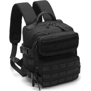 Mini Backpack for Women, 9L Small Hiking Backpack of Gym, Travel, Camping (Black)