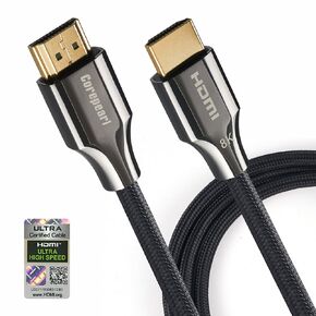 8K HDMI 2.1 Certified Cable 3FT, 48Gbps Ultra High Speed, 4K@120Hz 8K@60Hz, HDCP 2.3, Dynamic HDR, Dolby Vision,eARC, Compatible with PS5, Xbox Series X/S, TV, Soundbar.Home Theater
