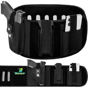 Belly Band Holster for Men Women, Gun Holsters for Concealed Carry Belly Band Holster with Removal Phone Pouch,Breathable Waist Band Holster Fits Glock 19 Most Pistols and Revolvers