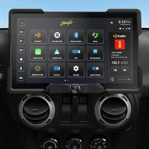 Stinger HORIZON12 12.8" Jeep Wrangler JK (2011-18) Stereo 1080p Full HD IP65 Weather-Resistant Touchscreen Radio, Wireless Apple CarPlay/Android Auto, Bluetooth, HDMI, Off-Road Mode, Camera/USB Inputs