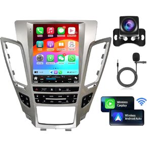 Car Radio for Cadillac CTS 2007-2012, 9.7 inch Android Stereo, Wireless CarPlay, Steering Wheel & Original Camera Support, GPS Navigation Touchscreen Bluetppth Pantalla para