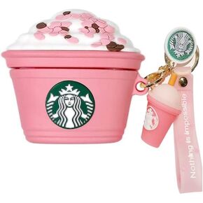 Airpod 4 CASE ، 3D لطيف مضحك بارد كاواي كأس الآيس كريم لصالح Airpods 4th Generation (2024) (Pink) in Kuwait