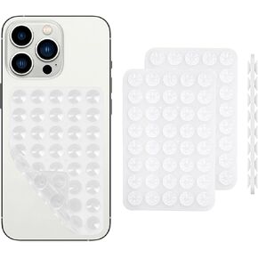 2PCS Silicone Suction Cup Phone Case Mount Double Sided, Hands-Free Phone Accessories Phone Suction Grip Holder for Selfies and Videos