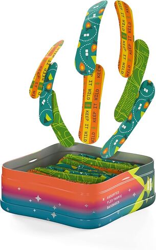 ويللي الضمادات | لاصق شجاعة الشجاعة النسيج المرن | أشكال متنوعة للتخفيضات البسيطة والخدوش والجروح | ملون وممتع الإسعافات الأولية الصفيح | أنماط المخيم - 48 العد in Kuwait