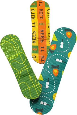 ويللي الضمادات | لاصق شجاعة الشجاعة النسيج المرن | أشكال متنوعة للتخفيضات البسيطة والخدوش والجروح | ملون وممتع الإسعافات الأولية الصفيح | أنماط المخيم - 48 العد in Kuwait