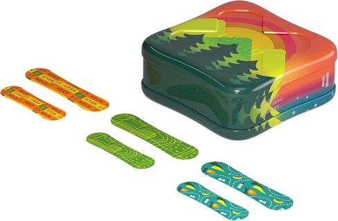 ويللي الضمادات | لاصق شجاعة الشجاعة النسيج المرن | أشكال متنوعة للتخفيضات البسيطة والخدوش والجروح | ملون وممتع الإسعافات الأولية الصفيح | أنماط المخيم - 48 العد in Kuwait