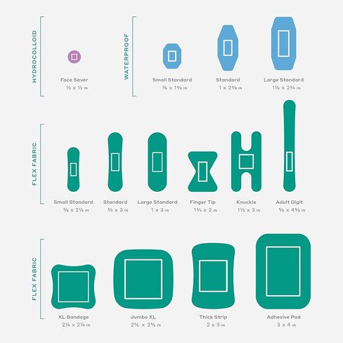 ويللي الضمادات | لاصق شجاعة الشجاعة النسيج المرن | أشكال متنوعة للتخفيضات البسيطة والخدوش والجروح | ملون وممتع الإسعافات الأولية الصفيح | أنماط المخيم - 48 العد in Kuwait