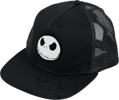 Concept One Disney The Nightmare Before Christmas Dad Hat, Jack Skellington Cotton Adult Baseball Cap with Curved Brim, Black, One Size in Saudi Arabia