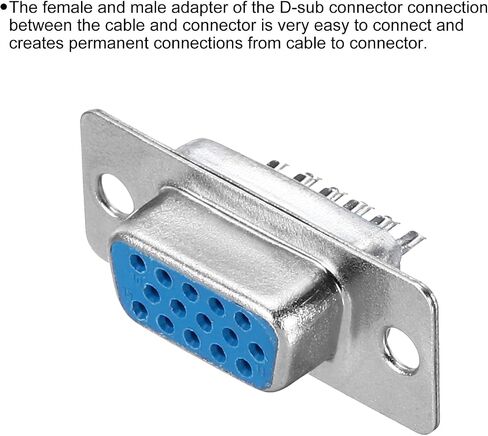 MECCANIXITY VGA Connector VGA15 Female Socket 15-pin 3-Row Female Serial Port Terminal Breakout,for Mechanical Equipment CNC Computers Pack of 15 in Saudi Arabia