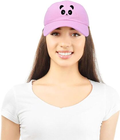 Cute Panda Face Embroidered Baseball Cap in Saudi Arabia
