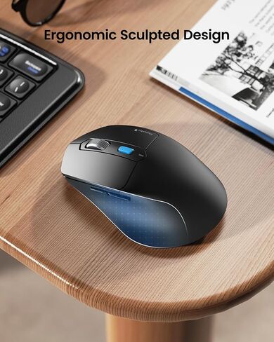 Protoarc Ergonomic Foldable Beyboard Mouse ، XKM03 Portable Bluetooth Beyboard Mouse Mouse for Business and Travell in Kuwait