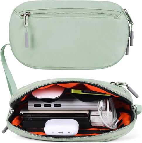 Electronic Organizer Case, Cord Organizer Bag Travel Cable Organizer Pouch Waterproof Portable Electronic Accessories Bag for Cable, Cord, Charger, USB, Phone, Power Bank, Earphone (Black) in Kuwait