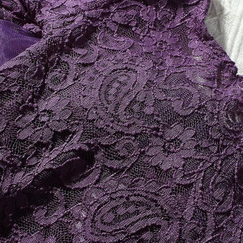 Ylsteed Newborn Girl Photoshoot Outfits Lace Newborn Photography Outfits Girl Photo Props for Newborn Girl Elastic Romper with Headband Baby Elegant Gorgeous Photography Outfit - Purple in Saudi Arabia