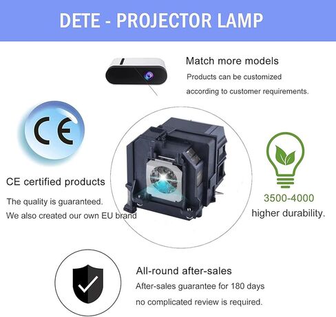 ل ELPLP79 ELPLP80 V13H010L79 V13H010L80 مصباح الإسقاط البديل لـ EPSON POWERLITE 575W 580 595WI 585WI 575WI 595WI 575WE BRIGHTLINK 1420WI 1430WI EB-570 EB-575WI in Kuwait