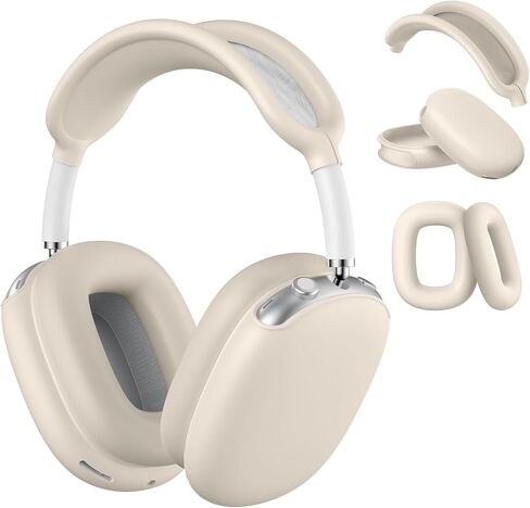 Maxjoy for Airpods Max Case, Soft Silicone Ear Cups Cover/Ear Pad Case Cover/Headband Cover for Airpods Max Headphones, Anti-Scratch Accessories Protective Cover for Apple Airpods Max, Stone in Kuwait