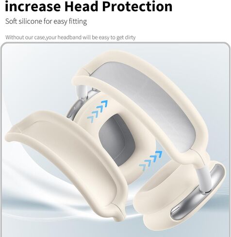 Maxjoy for Airpods Max Case, Soft Silicone Ear Cups Cover/Ear Pad Case Cover/Headband Cover for Airpods Max Headphones, Anti-Scratch Accessories Protective Cover for Apple Airpods Max, Stone in Kuwait