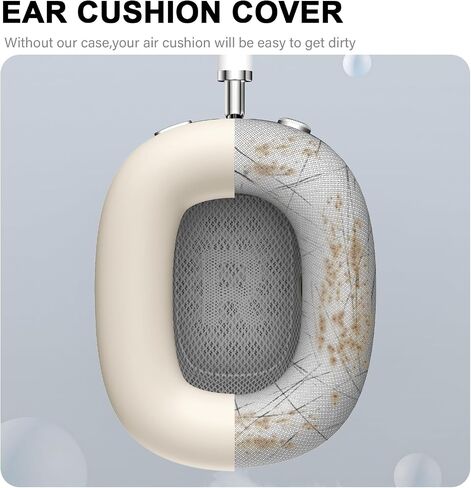 Maxjoy for Airpods Max Case, Soft Silicone Ear Cups Cover/Ear Pad Case Cover/Headband Cover for Airpods Max Headphones, Anti-Scratch Accessories Protective Cover for Apple Airpods Max, Stone in Kuwait