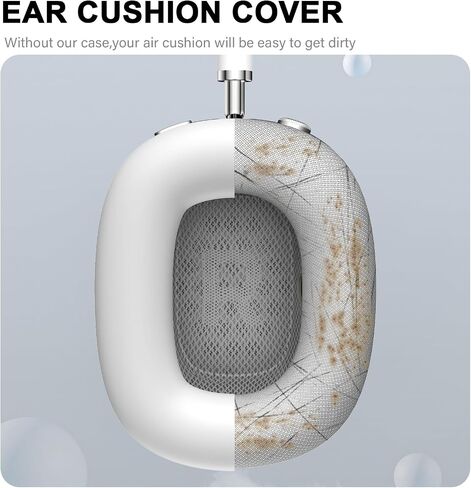 Maxjoy AirPods Max Case - Soft Silicone Ear Cups Cover, Ear Pad Case, Headband Cover - Anti-Scratch Protective Accessories for Apple AirPods Max Headphones, Rose Red in Saudi Arabia
