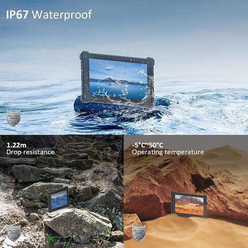 10.1" Rugged Tablet Windows 11 Pro,IP67 Industrial Waterproof Tablet in Kuwait