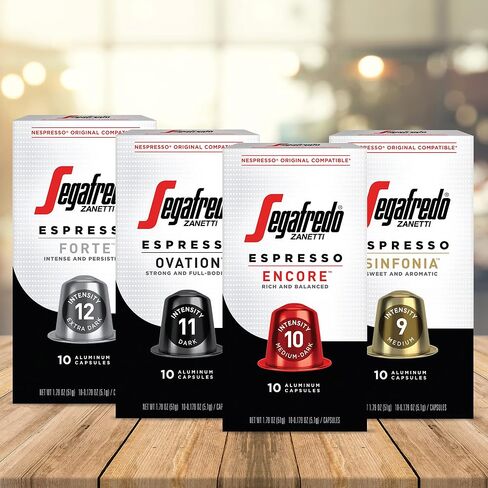 Segafredo Zanetti Espresso Capsules, Variety Pack, Compatible with Nespresso Original Machines, 40 Count Aluminum Pods (Pack of 1) in Saudi Arabia