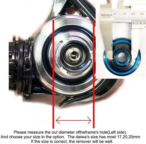 FAS Reel Body Side Cover Plate Tool أداة مفتوحة لـ Daiwa 17mm ، 20 مم ، 23 ملم الملح 1000-4000،5000-6000،8000-14000 in Saudi Arabia