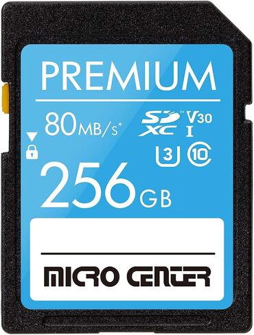 Premium 256GB SDXC Card by Micro Center, Class 10 SD Flash Memory Card UHS-I C10 U3 V30 4K UHD Video R/W Speed up to 80 MB/s for Camera Computer Trail Dash Cam (256GB) in Saudi Arabia