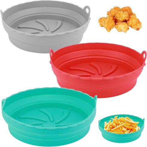 بطانات السيليكون في مقلاة الهواء ، مقلاة الهواء 8 بوصة ، وعاء السيليكون القابل لإعادة الاستخدام ، ملحقات فرن ، ملحقات فرن ، ملحقات سلة ، سلة ، سلة ، سلة سلة سلينية ، in Kuwait