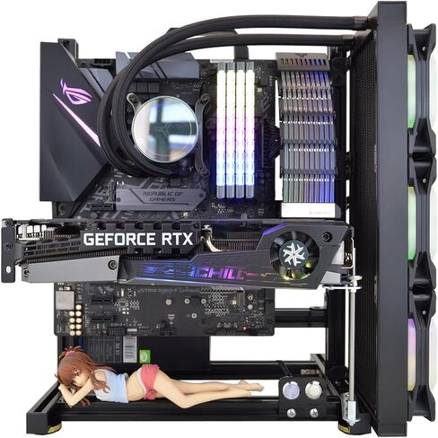 ATX PC Test Bent Bench Open Air Computer ، Creative Assembly Computer Motherboard Rack ، قوس الألومنيوم ، الجدار الأفقي الرأسي المحمول معلق ، itx/matx/atx هيكل اللوحة الأم in Kuwait