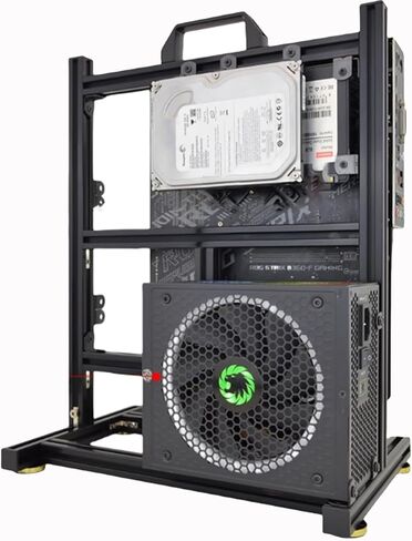 ATX PC Test Bent Bench Open Air Computer ، Creative Assembly Computer Motherboard Rack ، قوس الألومنيوم ، الجدار الأفقي الرأسي المحمول معلق ، itx/matx/atx هيكل اللوحة الأم in Kuwait