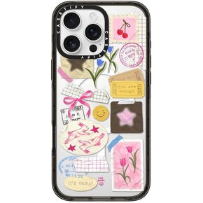 CASETiFY Impact Ring Stand Case for iPhone 16 Pro Max [Kickstand / 6.6 ft. 3X Military Grade Drop Protection/Compatible with Magsafe] - You are Stars Collage - Clear Black