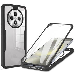 Compatible with Oppo Reno12 FS 4G Case,Coverwith Built-in Screen Protector Compatible with Oppo Reno12 F 5G CPH2637 / Reno 12F 4G CPH2687 / Reno 12 FS 4G/5G Case Cover Black