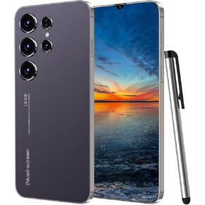 C24 Ultra 5G Unlocked Cell Phone, Smartphone Android 13 Snapdragon 8 Gen 2 Octa-Core, 4GB+128GB Unlock Phone, 6800mAh Battery, 90Hz FHD+ Screen 72MP Camera, Dual SIM Phone/GPS/Face ID - Purple