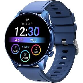Smart Watch for Men Women with Quick Text Reply Heart Rate Blood Oxygen Stress and Sleep Monitor, 1.8" Screen for Android Phones iPhone Compatible IP68 Waterproof Smartwatch Fitness Tracker (Blue)