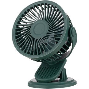 USB Clip Fan USB Desk Table Fan 3 Speed Personal Wall Mount Fan Portable Quiet Fan Desktop Cooling Fan Dormitory Fan Powered by USB PC Netbook for Camping Home Office Outdoor Travel, Strong Wind Green