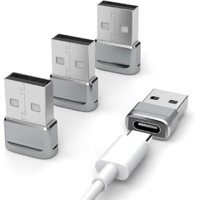 4Pack USB to USB C Adapter for iPhone 15 Pro Max 16 Plus iPad Airpods, Type-C Female to A Male Adaptor for CarPlay OTG Converter for Samsung S25 Ultra S24 S23 Fe Google Pixel 9 8 Switch PS4