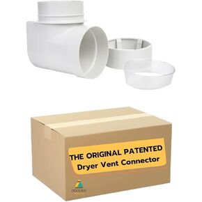 DIY Dryer Vent Connector Kit - Space Saving, Toolless Design with Airtight Seal - STV-90 by Ziggurat Products