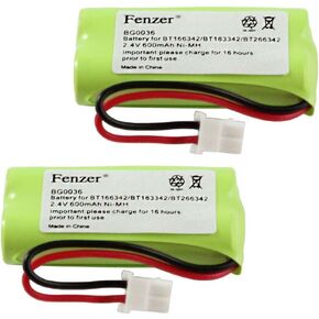 Fenzer 2X Home Phone Battery BG0036 for Vtech CS6114 CS6124 CS6328 CS6329 CS6400 CS6409 CS6449 CS6509 CS6519 CS6529 CS6609 CS6619 CS6629 2SNAAA70HSX2F